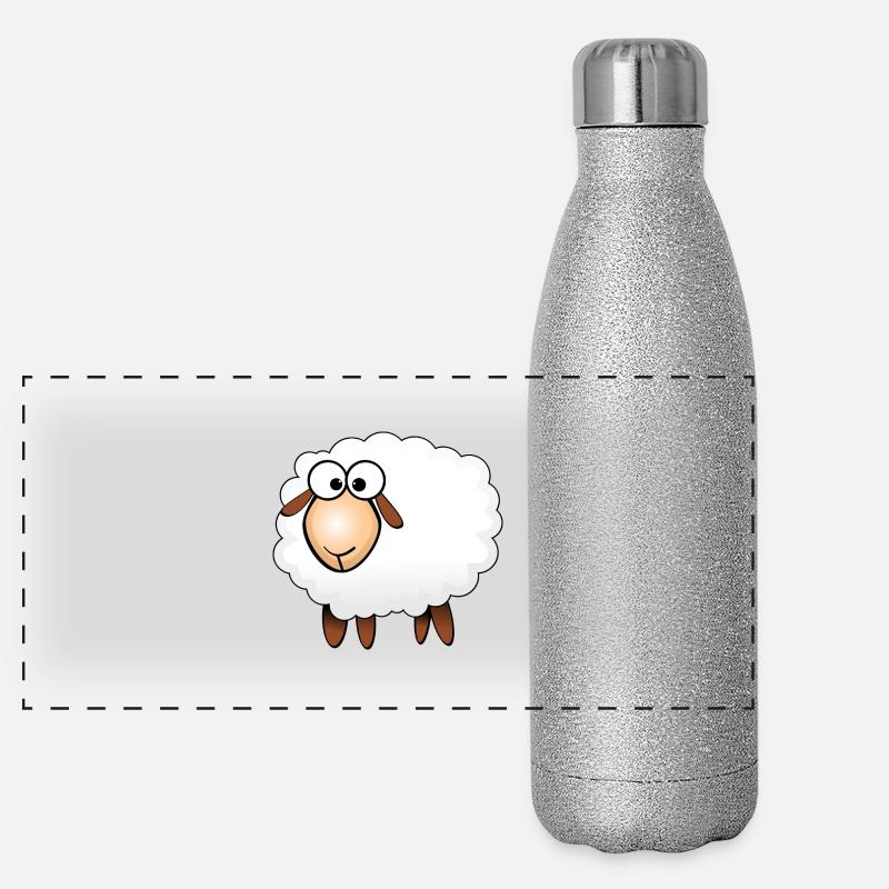 Schaf Määähndy - das schaaafe Schaf! Panorama Glitzer Isolierflasche 500 ml