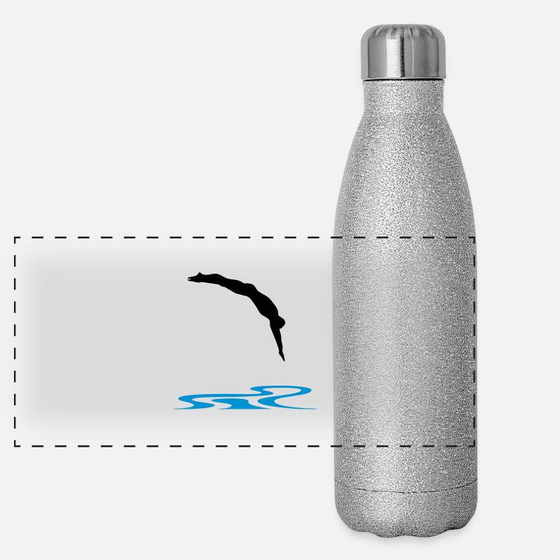nager, nageur Gourde isotherme panoramique pailletée 500 ml