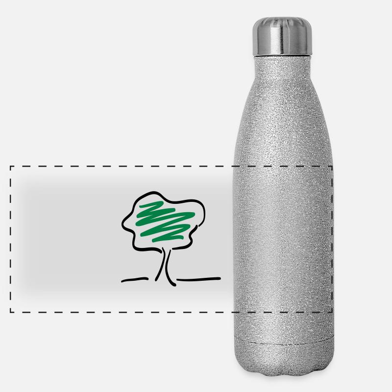 arbre Gourde isotherme panoramique pailletée 500 ml