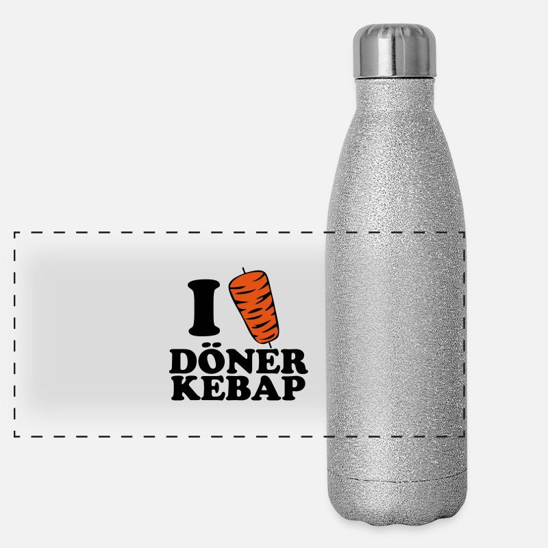 Döner Panorama Glitzer Isolierflasche 500 ml
