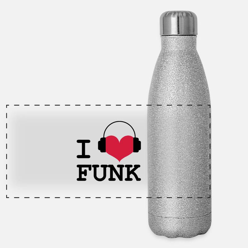 I Love Funk ! Gourde isotherme panoramique pailletée 500 ml