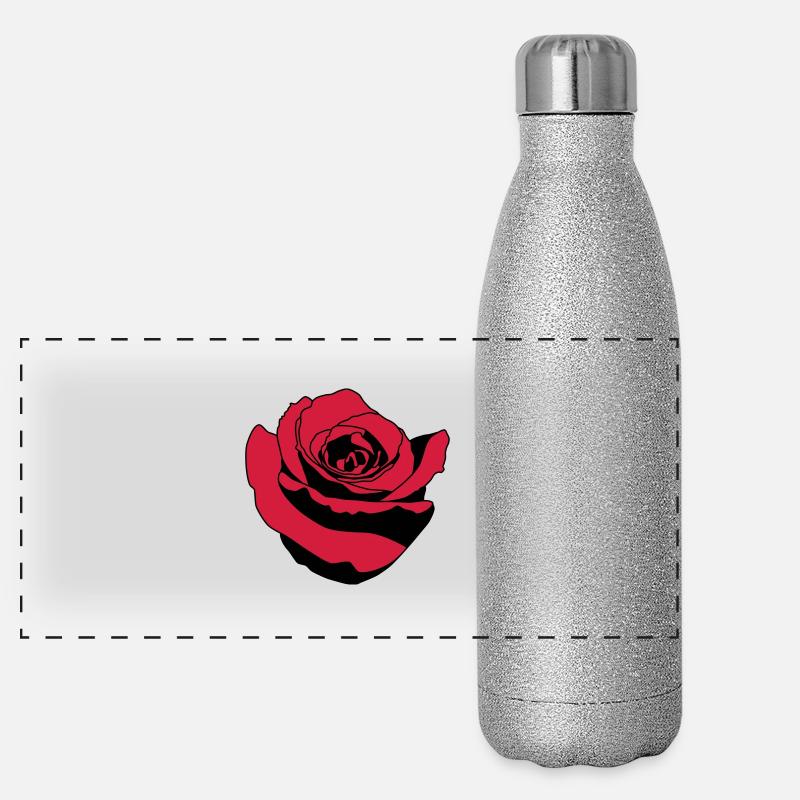 rose Panorama Glitzer Isolierflasche 500 ml
