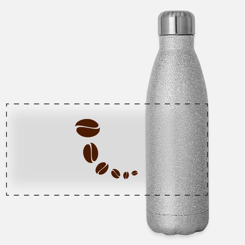 Coffee Beans Panoramic Glitter Thermal Bottle 500 ml