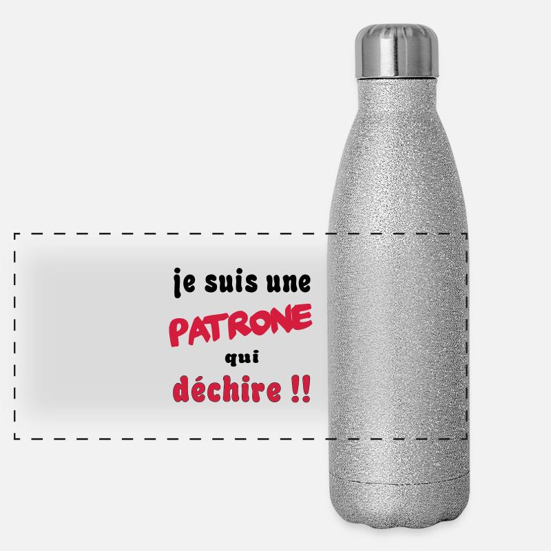 Je suis une patrone qui déchire Panorama Glitzer Isolierflasche 500 ml