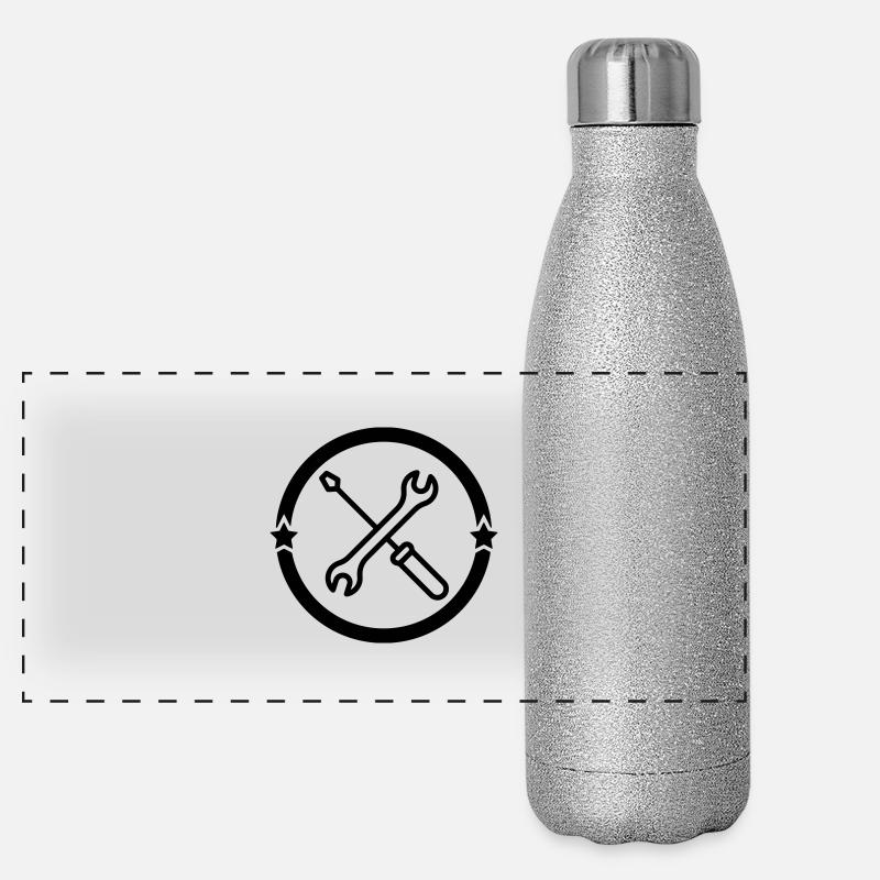 mécanique / mécanicien / mécano / garage Gourde isotherme panoramique pailletée 500 ml