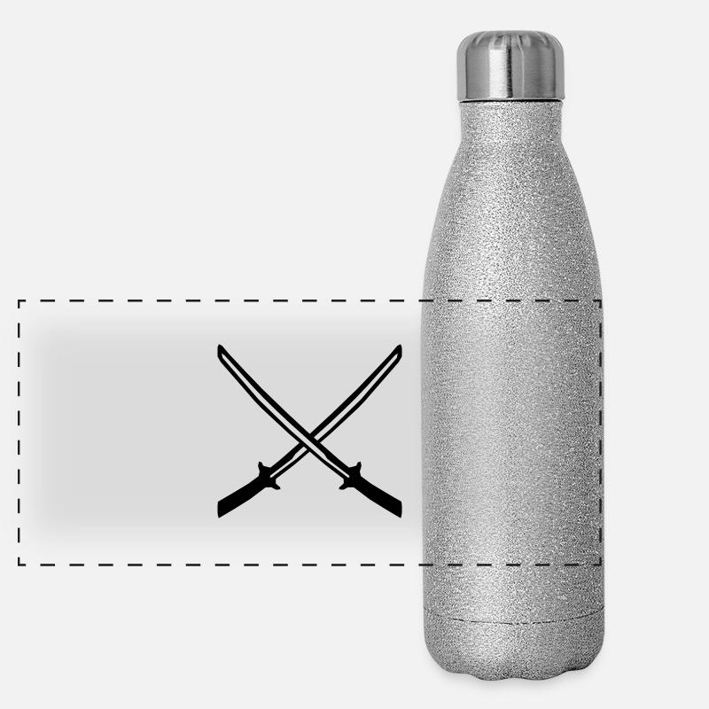 sword katana Panorama Glitzer Isolierflasche 500 ml