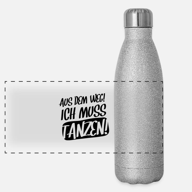 ich muss tanzen Panorama Glitzer Isolierflasche 500 ml