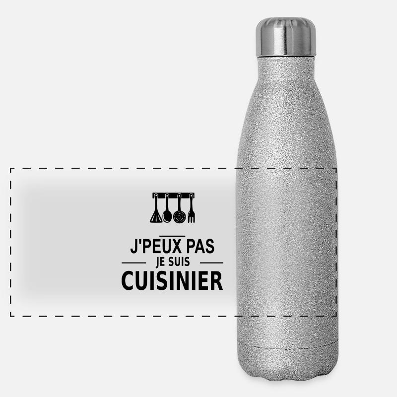 j'peux pas je suis cuisinier Panoramic Glitter Thermal Bottle 500 ml