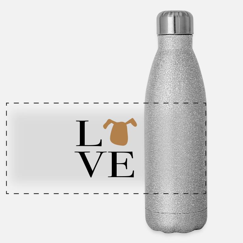 J’aime les chiens Gourde isotherme panoramique pailletée 500 ml