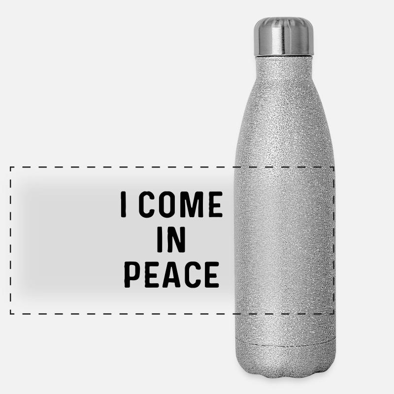 Ich komme in Frieden. Panorama Glitzer Isolierflasche 500 ml
