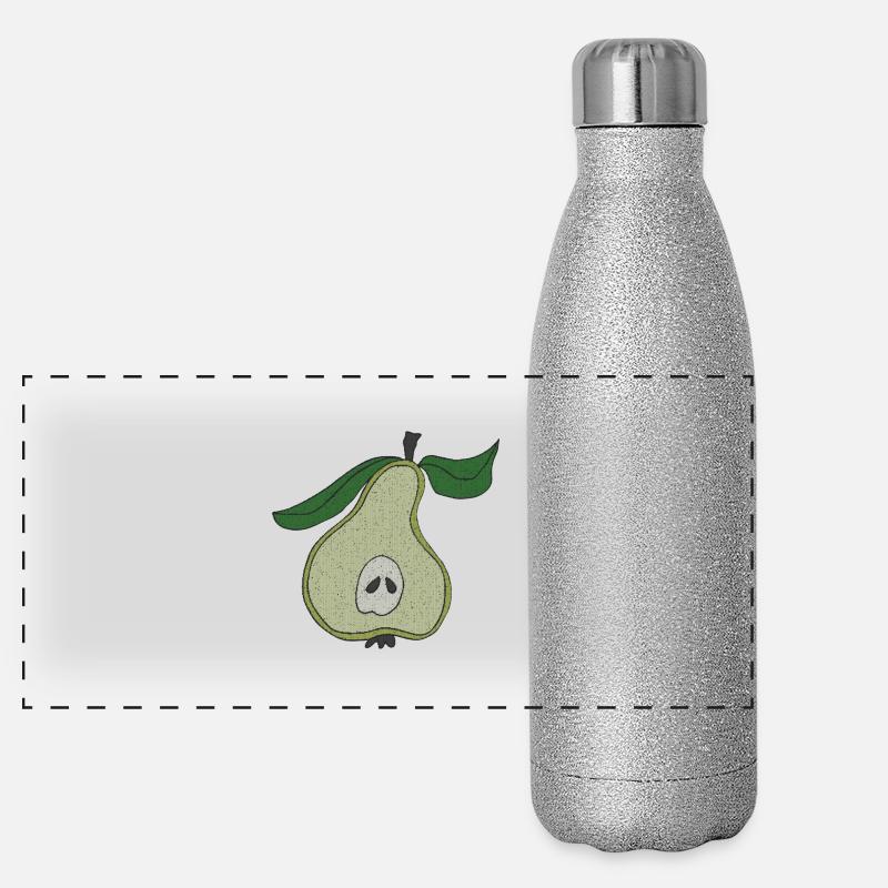 Pear-half fabric fabric Panoramic Glitter Thermal Bottle 500 ml