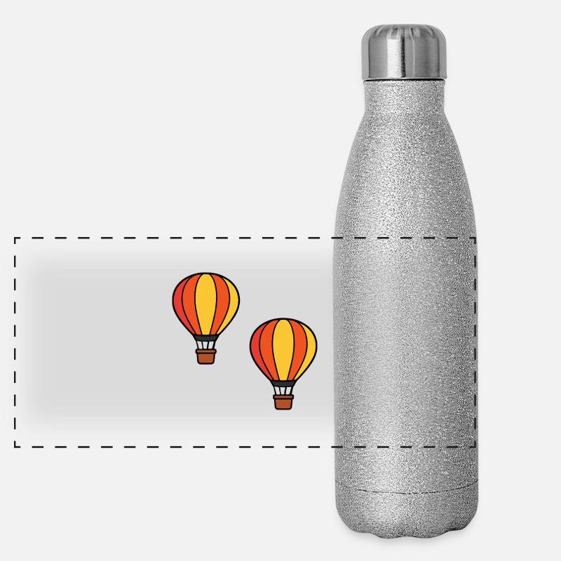 Heißluftballon Panorama Glitzer Isolierflasche 500 ml