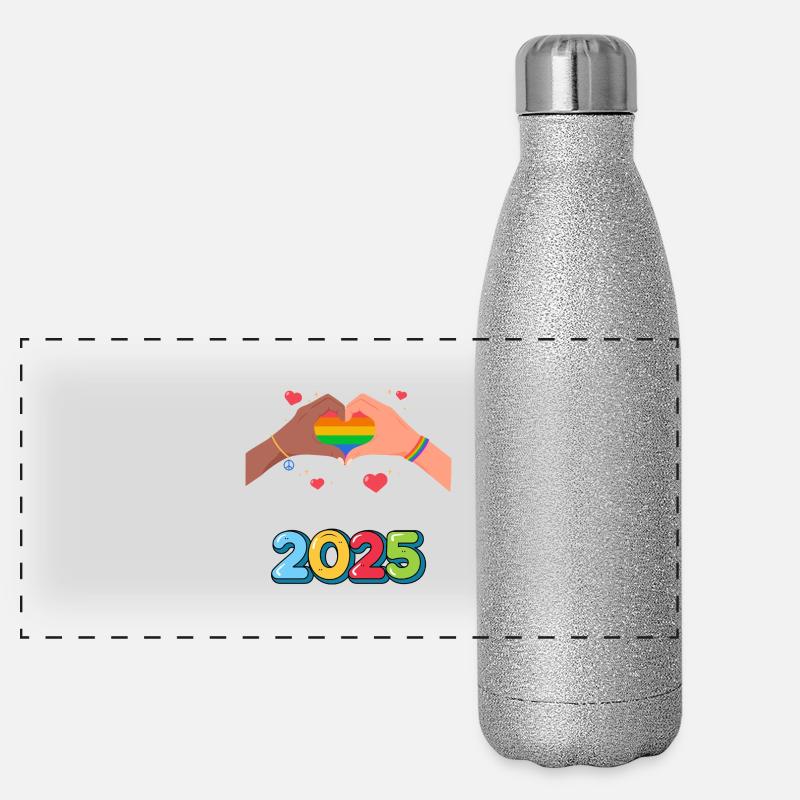 Pride Month Panorama Glitzer Isolierflasche 500 ml