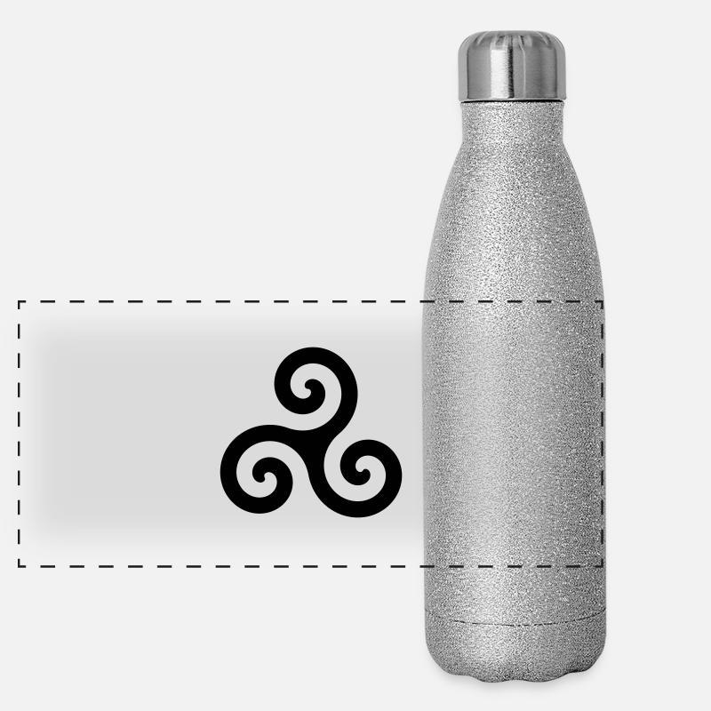 Triskele Symbol Spirale Panorama Glitzer Isolierflasche 500 ml