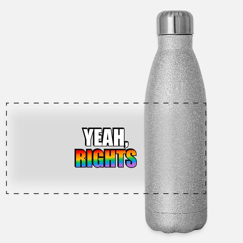 Ja Rechte LGBT Pride Panorama Glitzer Isolierflasche 500 ml