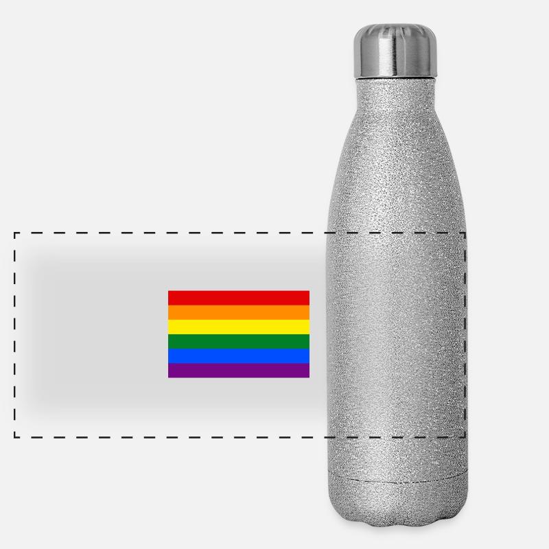 Pride-Flagge Panorama Glitzer Isolierflasche 500 ml
