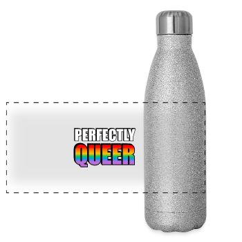Perfectly Queer - Panoramic Glitter Thermal Bottle 500 ml - silver glitter - Front