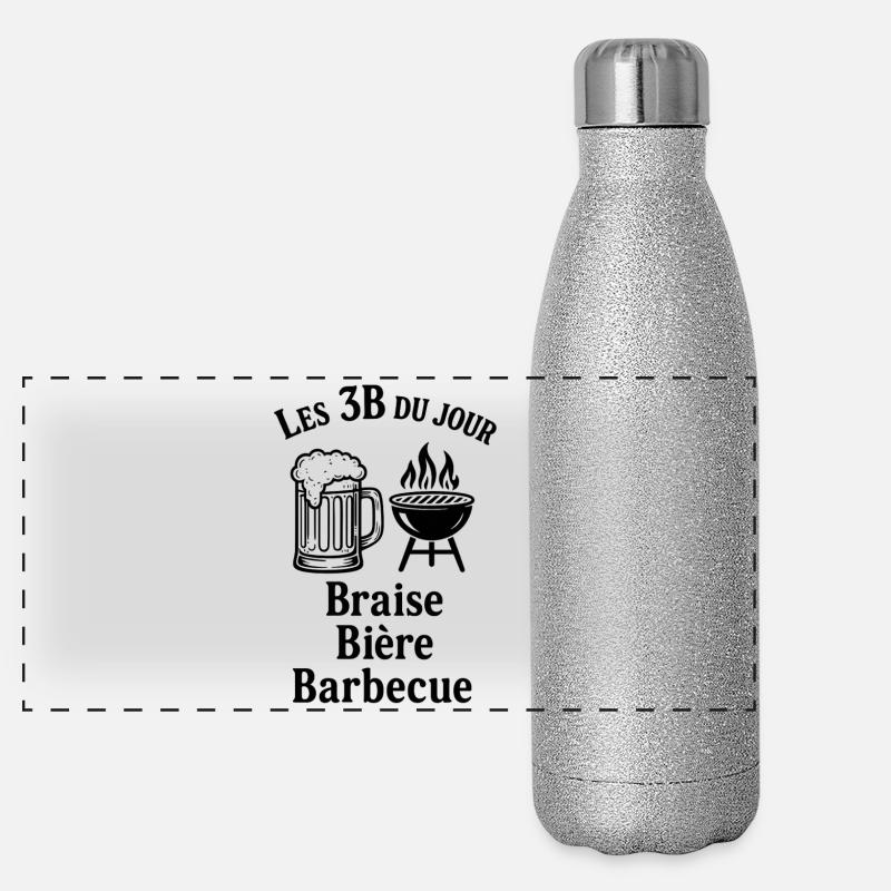 Les 3 B du jour Gourde isotherme panoramique pailletée 500 ml