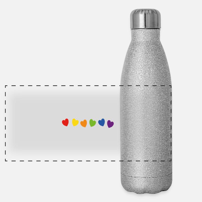 Pride Hearts Panoramic Glitter Thermal Bottle 500 ml