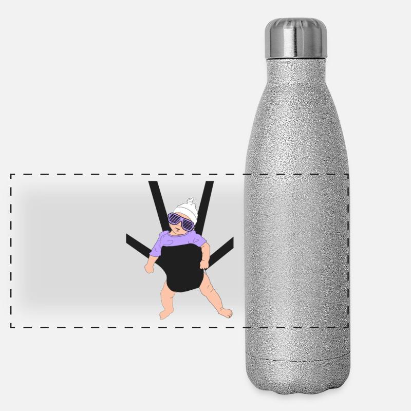 POGO PORTE BEBE SAC Gourde isotherme panoramique pailletée 500 ml