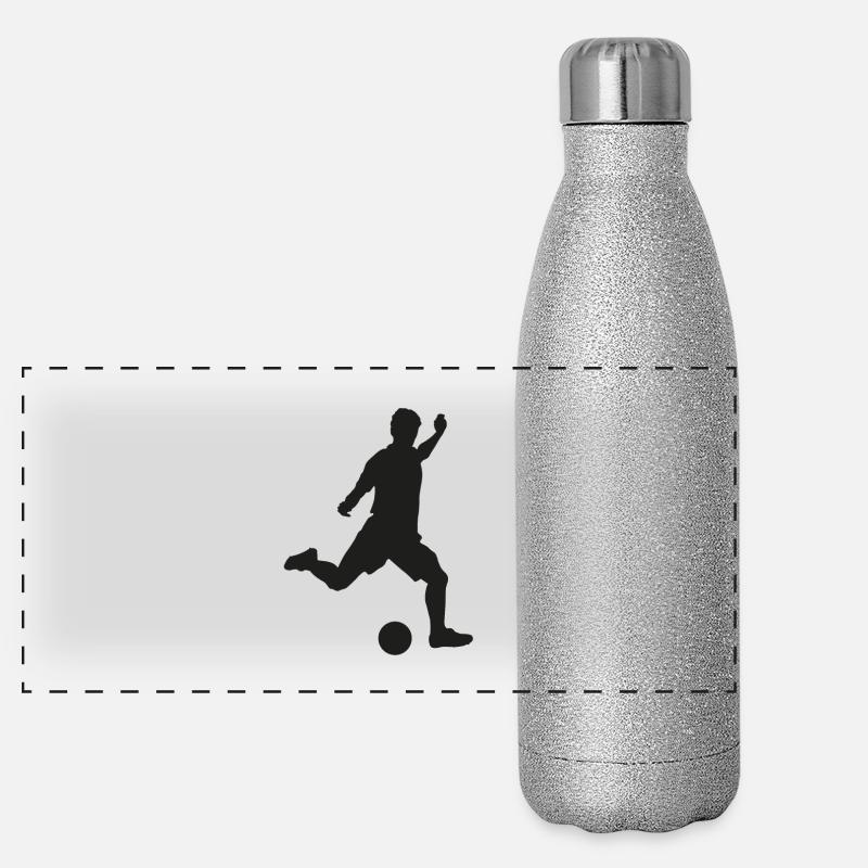 footballer Panoramic Glitter Thermal Bottle 500 ml