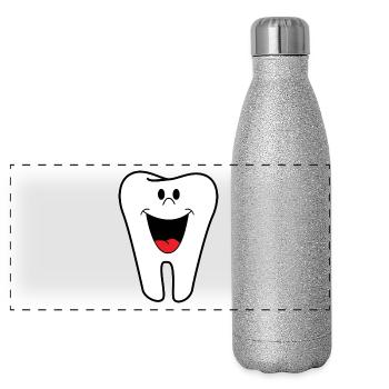 Dent - Gourde isotherme panoramique pailletée 500 ml - paillettes argentées - Devant