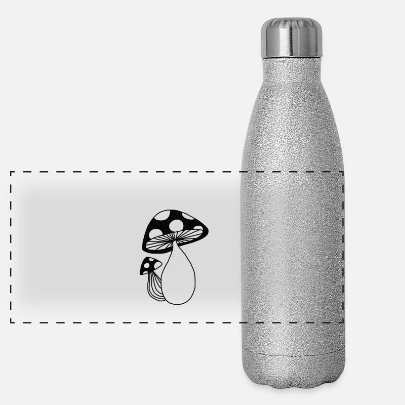 champignons Gourde isotherme panoramique pailletée 500 ml