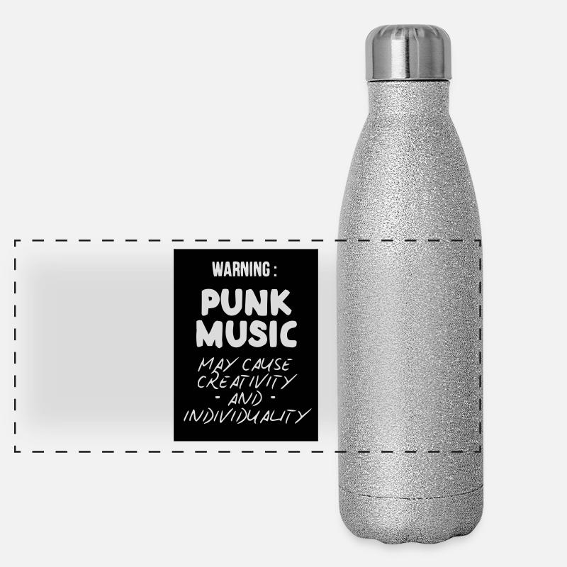 La musique punk peut causer de la créativité et de l'individualité Gourde isotherme panoramique pailletée 500 ml