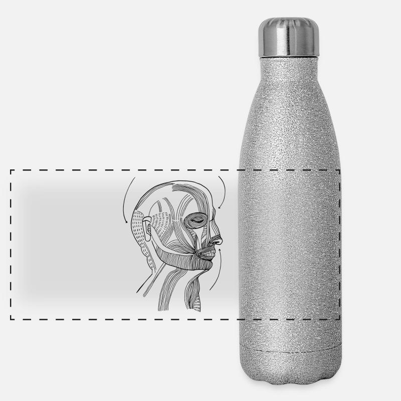 Kopf ohne Sinne Panorama Glitzer Isolierflasche 500 ml