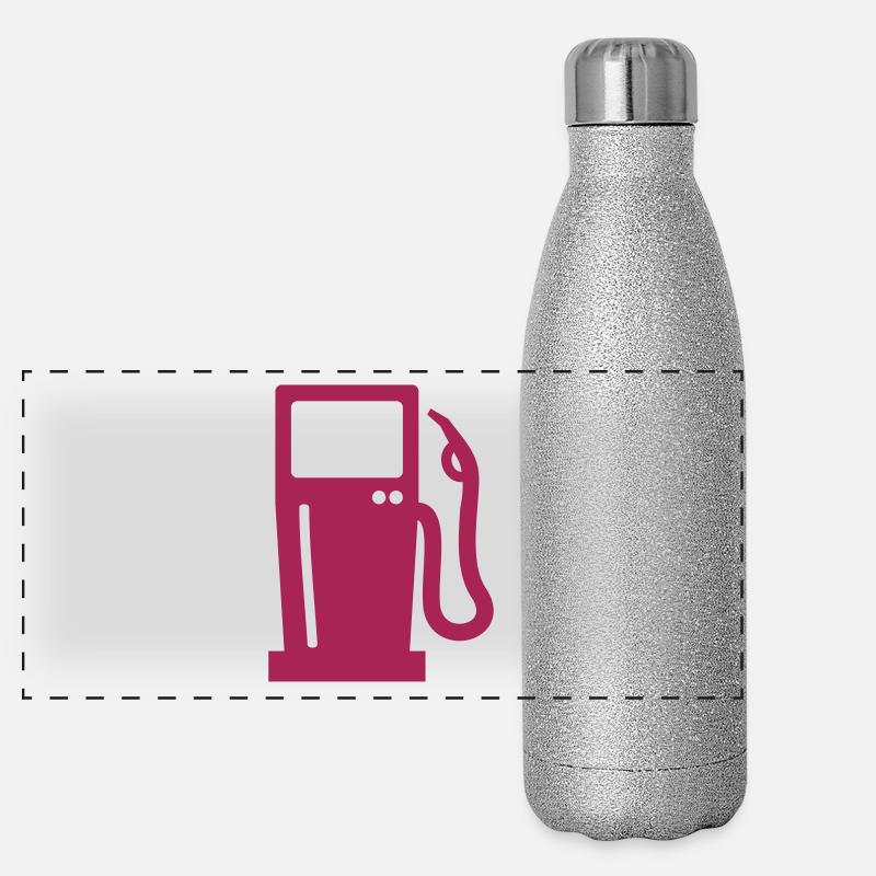 Tankstelle Panorama Glitzer Isolierflasche 500 ml