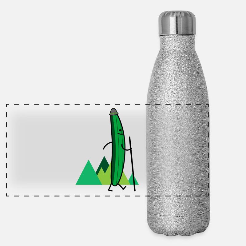Wandernde Gurke (b) Panorama Glitzer Isolierflasche 500 ml