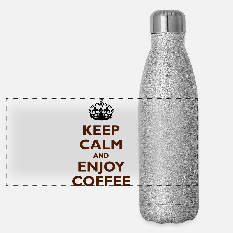 Keep Calm & Enjoy Coffee Panoramic Glitter Thermal Bottle 500 ml