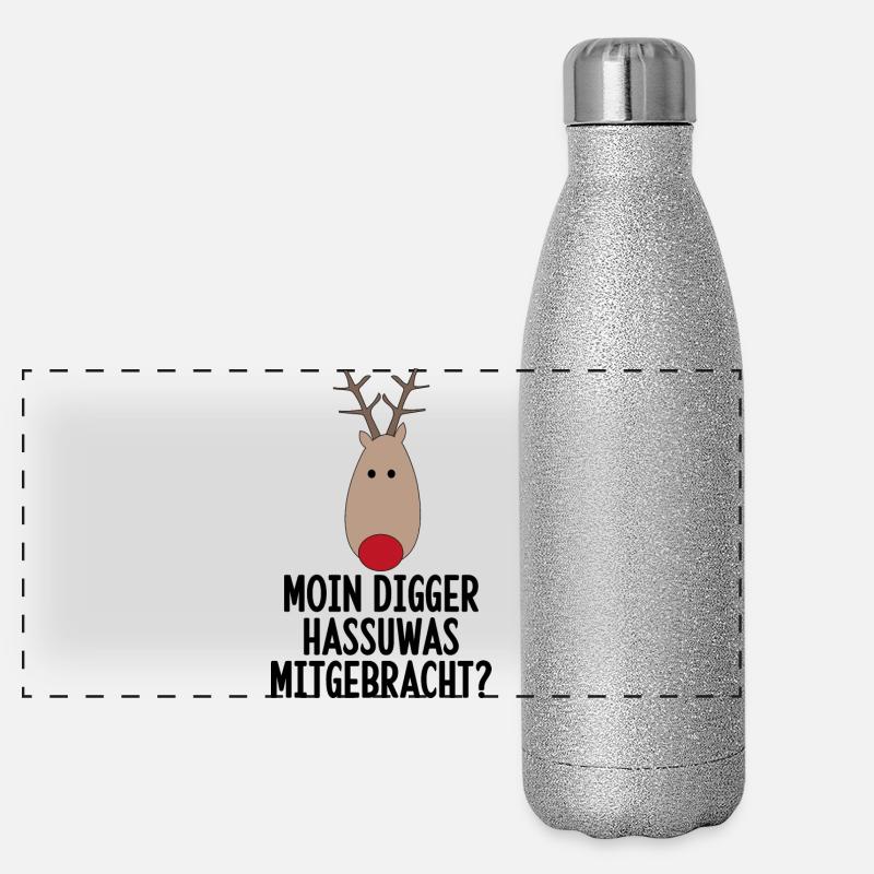 drôle de noël Gourde isotherme panoramique pailletée 500 ml