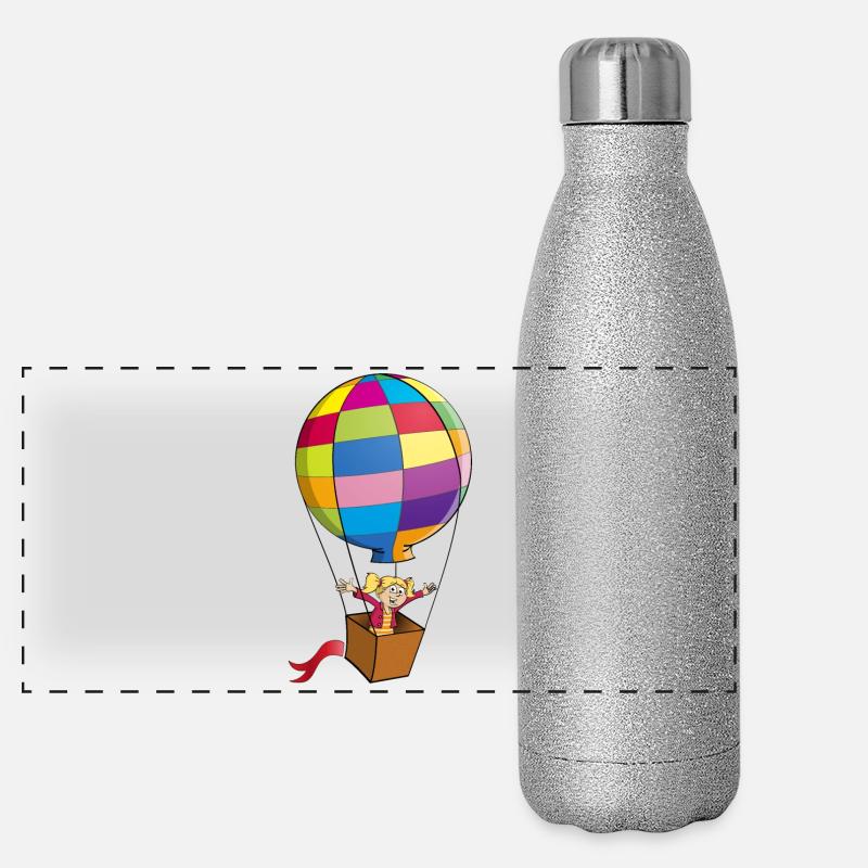 Sortie colorée de ballons Gourde isotherme panoramique pailletée 500 ml