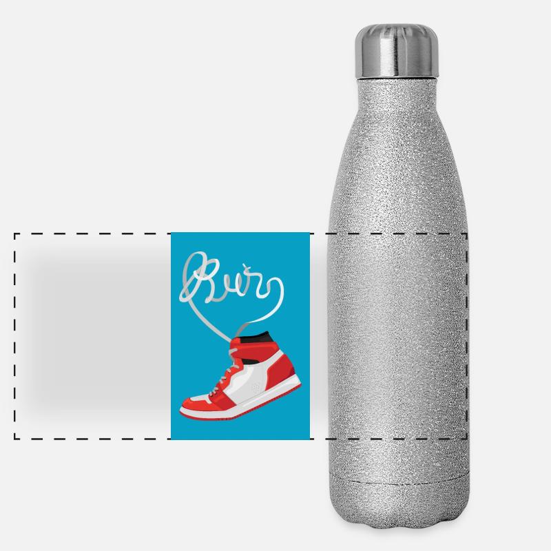 Run Run Run Panorama Glitzer Isolierflasche 500 ml
