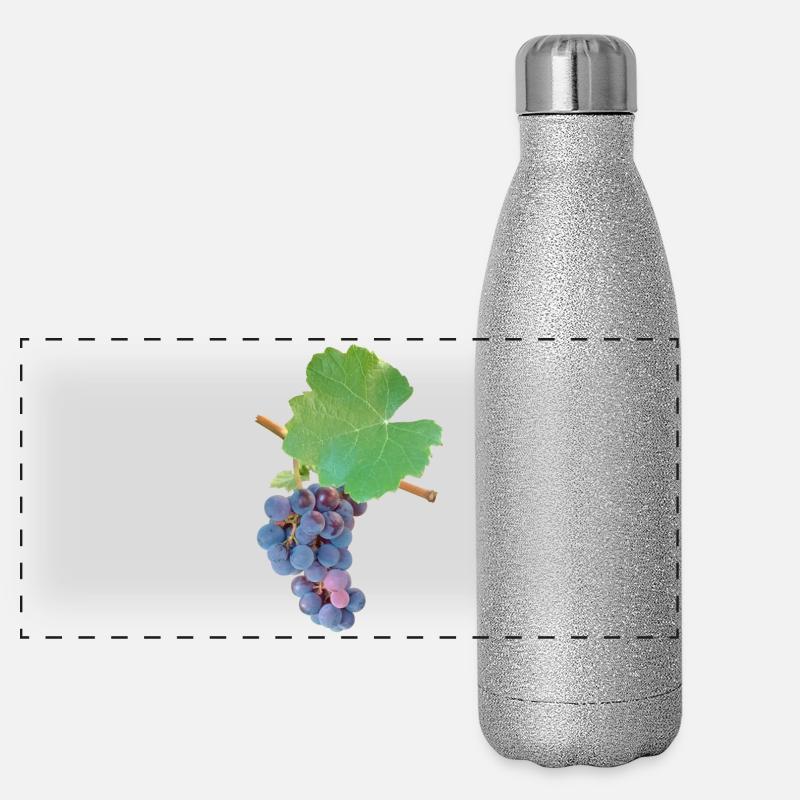 Grapes – fruity elegance Panoramic Glitter Thermal Bottle 500 ml