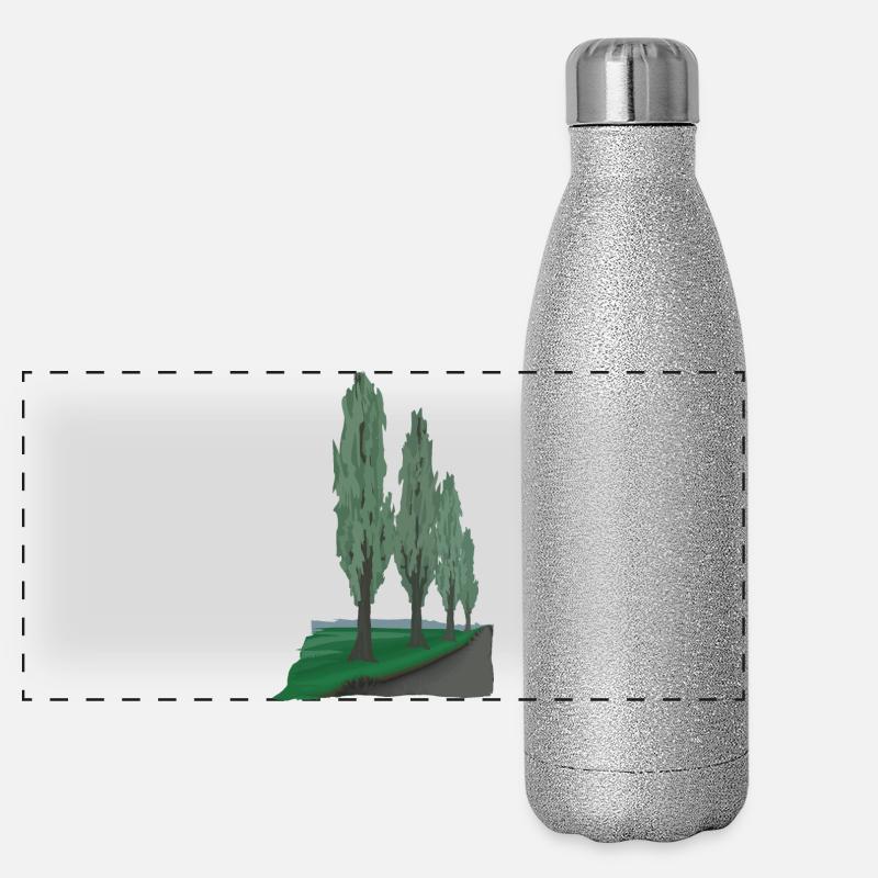 Avenue Poplar | Peuplier Gourde isotherme panoramique pailletée 500 ml