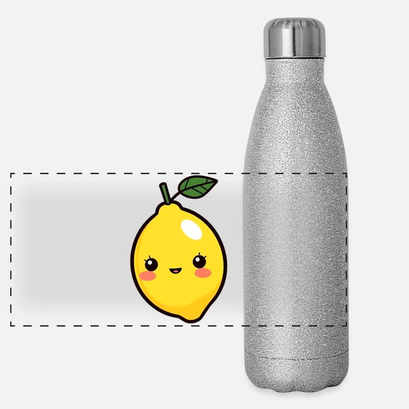 Zitrone Panorama Glitzer Isolierflasche 500 ml