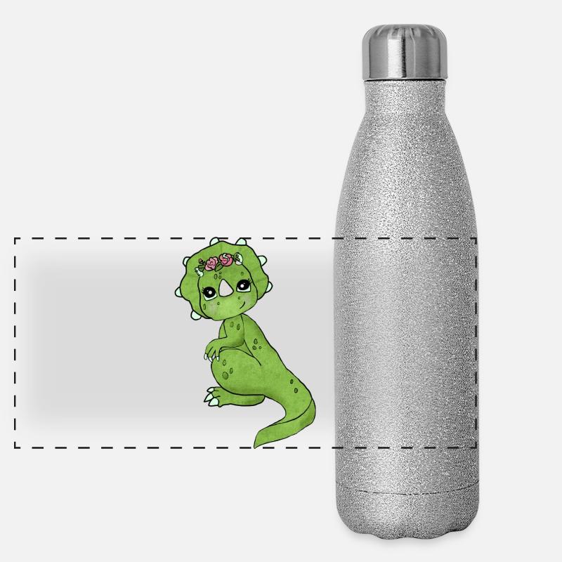 Blumendino Panorama Glitzer Isolierflasche 500 ml