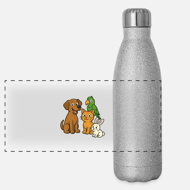 Amateurs d’animaux Gourde isotherme panoramique pailletée 500 ml