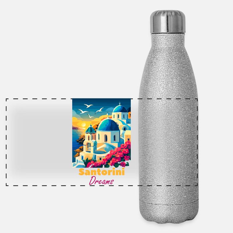Santorin Dream Light Gourde isotherme panoramique pailletée 500 ml