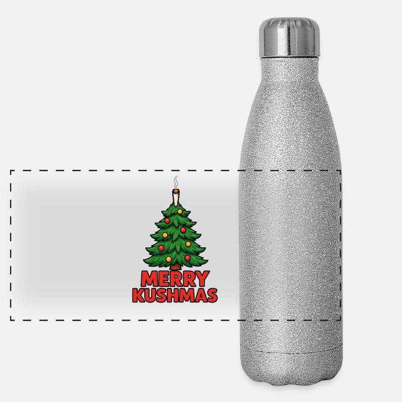 Kushma's Christmas Tree Design Panoramic Glitter Thermal Bottle 500 ml