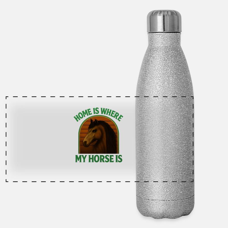 La maison, c’est mon cheval Gourde isotherme panoramique pailletée 500 ml