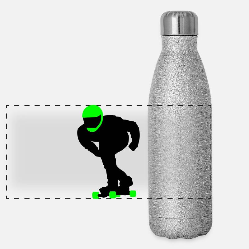 Longboard Panorama Glitzer Isolierflasche 500 ml