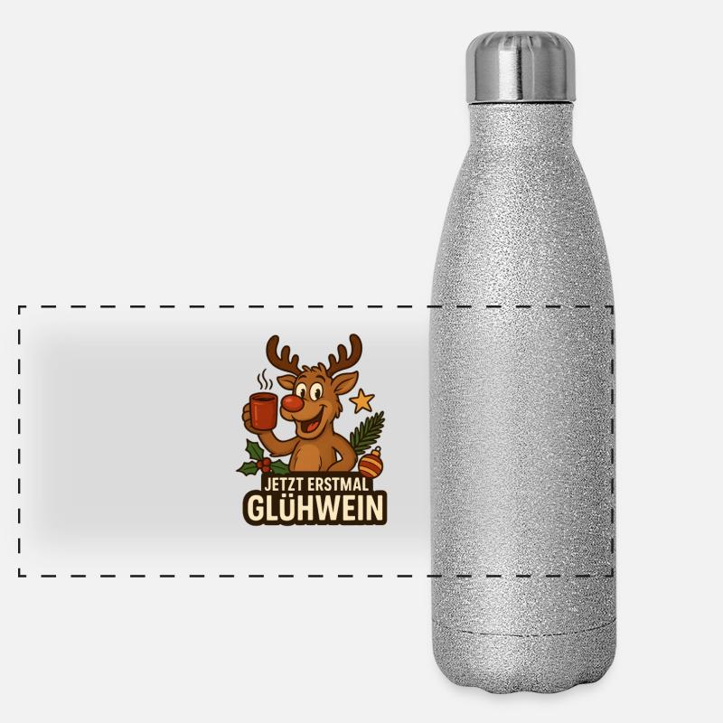 Renne de vin chaud Gourde isotherme panoramique pailletée 500 ml