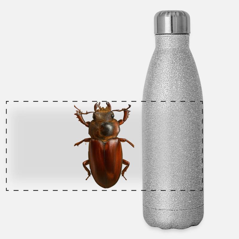 Bronze Bug Crest Panoramic Glitter Thermal Bottle 500 ml