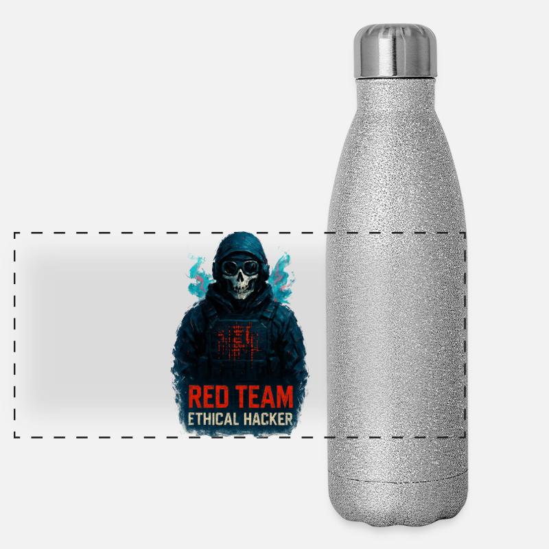 RED TEAM Ethical Hacker Gourde isotherme panoramique pailletée 500 ml