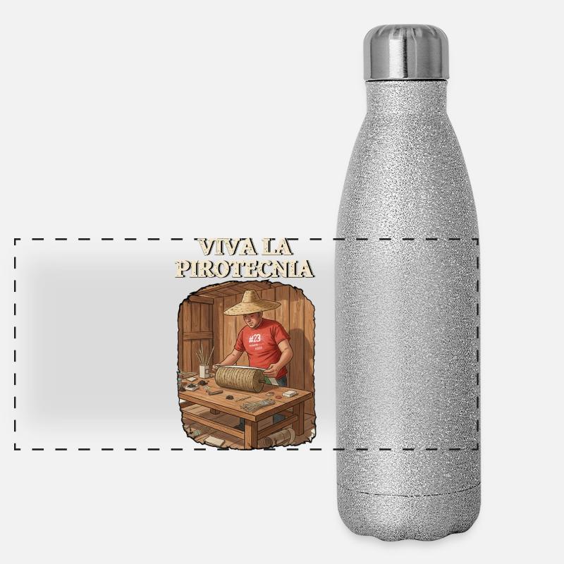 Es Lebe Die Pyrotechnik Panorama Glitzer Isolierflasche 500 ml