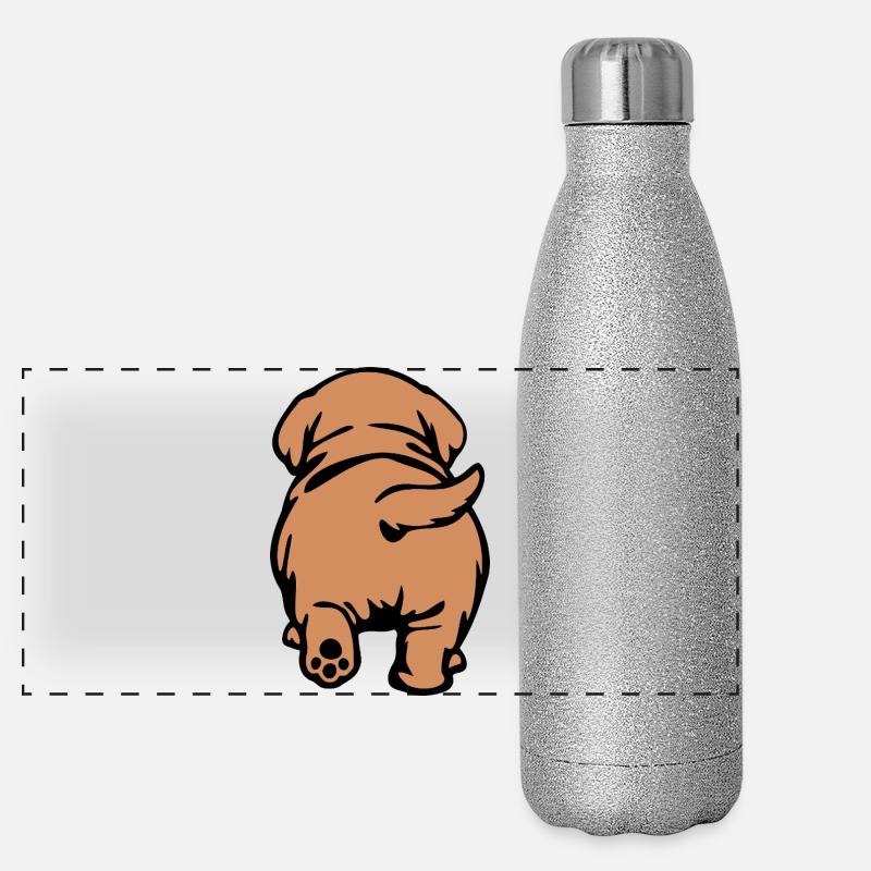 Dog Back Panoramic Glitter Thermal Bottle 500 ml
