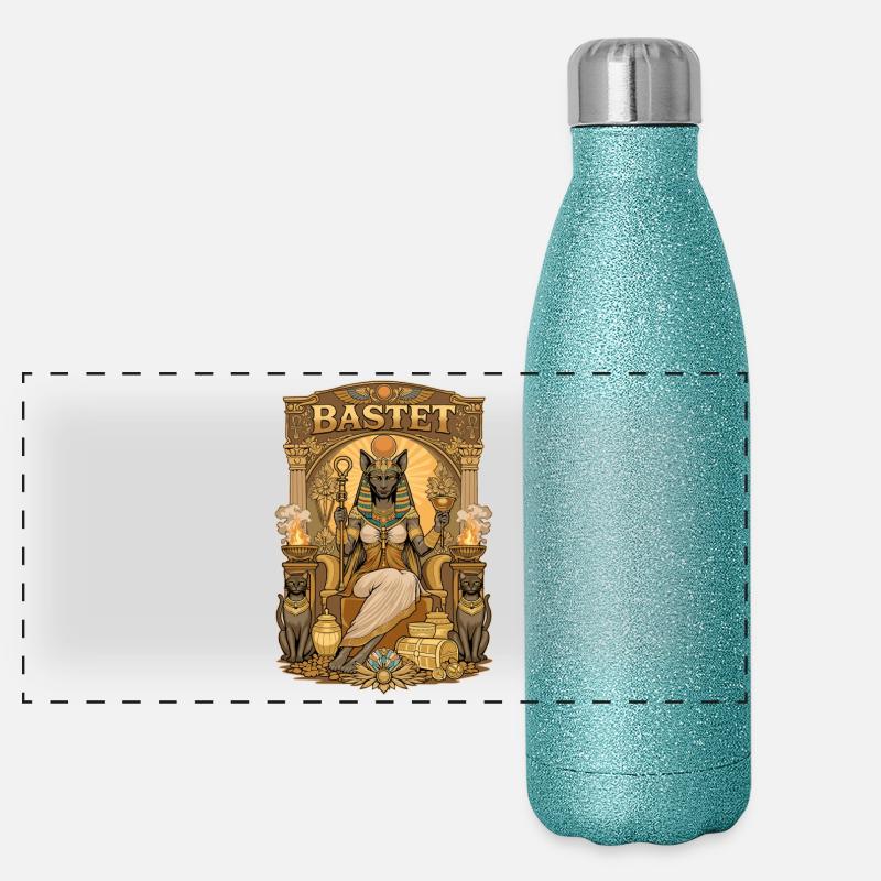 Thron von BASTET Panorama Glitzer Isolierflasche 500 ml